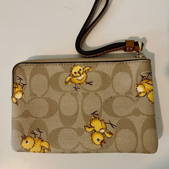 Coach Wristlet with Tossed Chick Print - Picture 2 of 4